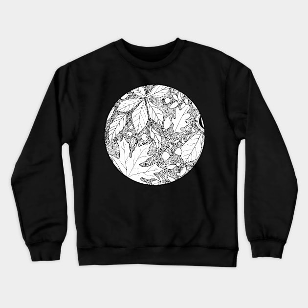 Inktober Autumn Leaves Crewneck Sweatshirt by KatherineBlowerDesigns